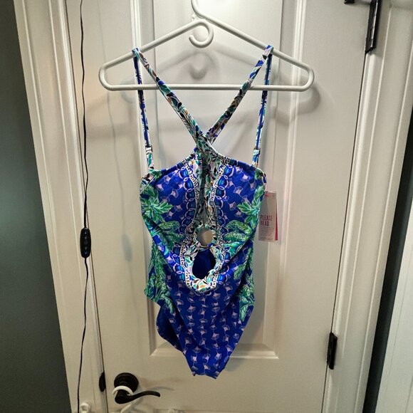 Lilly Pulitzer Other - Lilly Pulitzer Women's Size 10 Ester One Piece Bathing Suit Blue - NWT